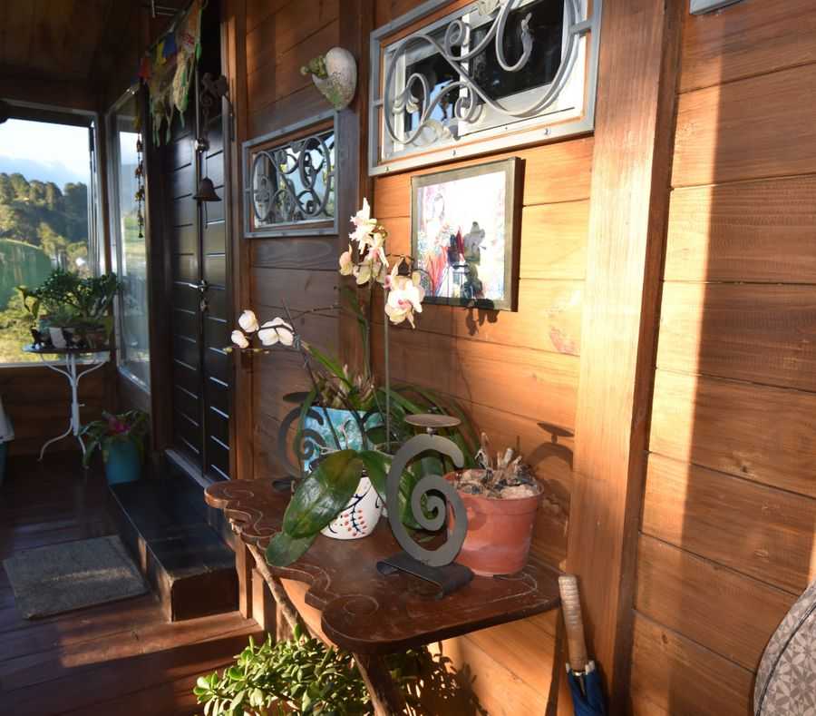 A Wood Chalet in the Mountains in Front of Poas Volcano