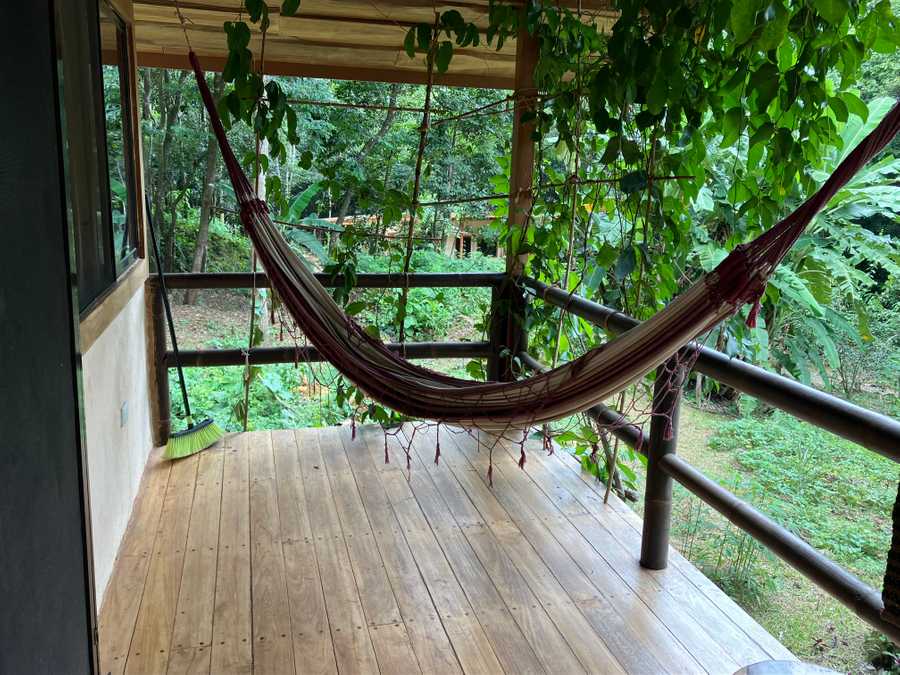 Private cabin in an ecological community surrounded by ecovillages