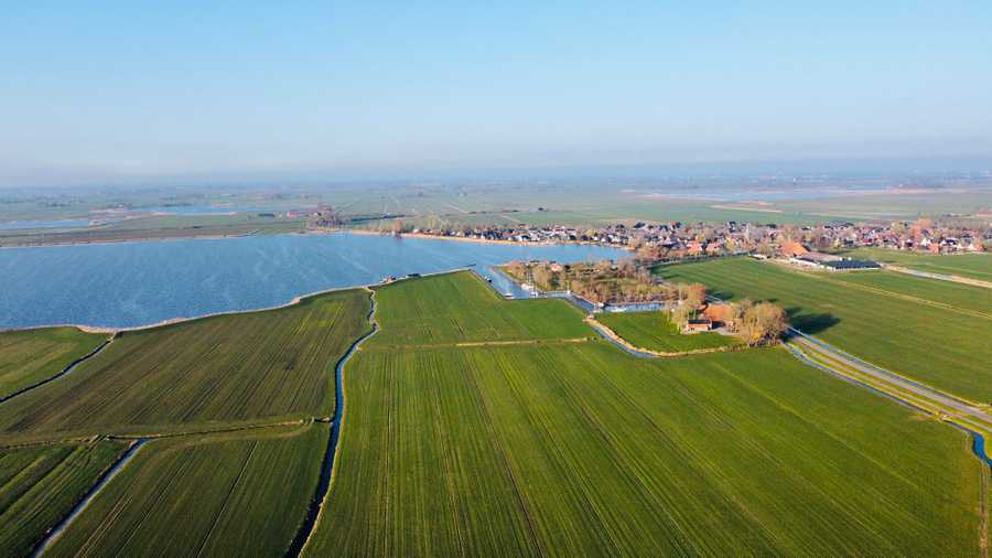 Modern apartments in old farmhouse, Frisian lake district