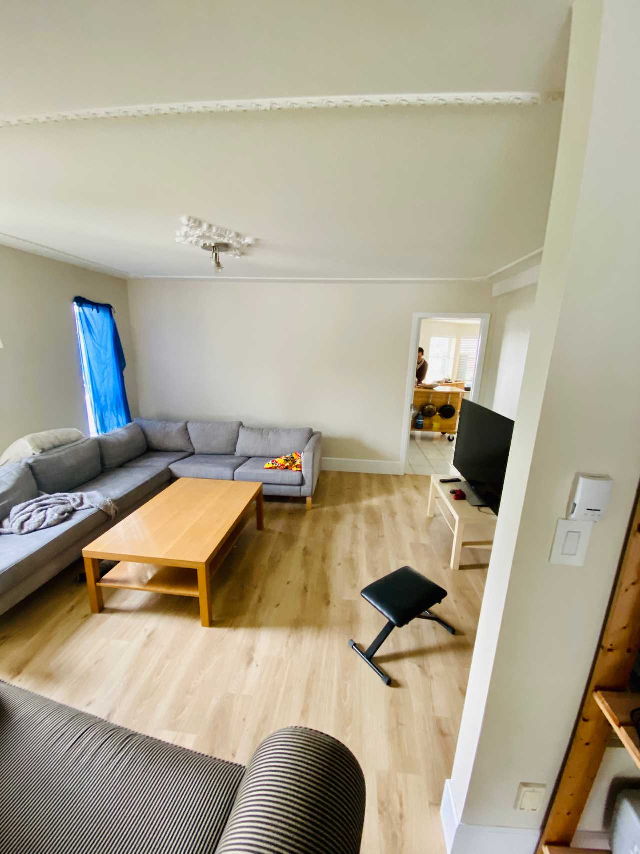 Spacious, bright room in huge home. Bathroom.