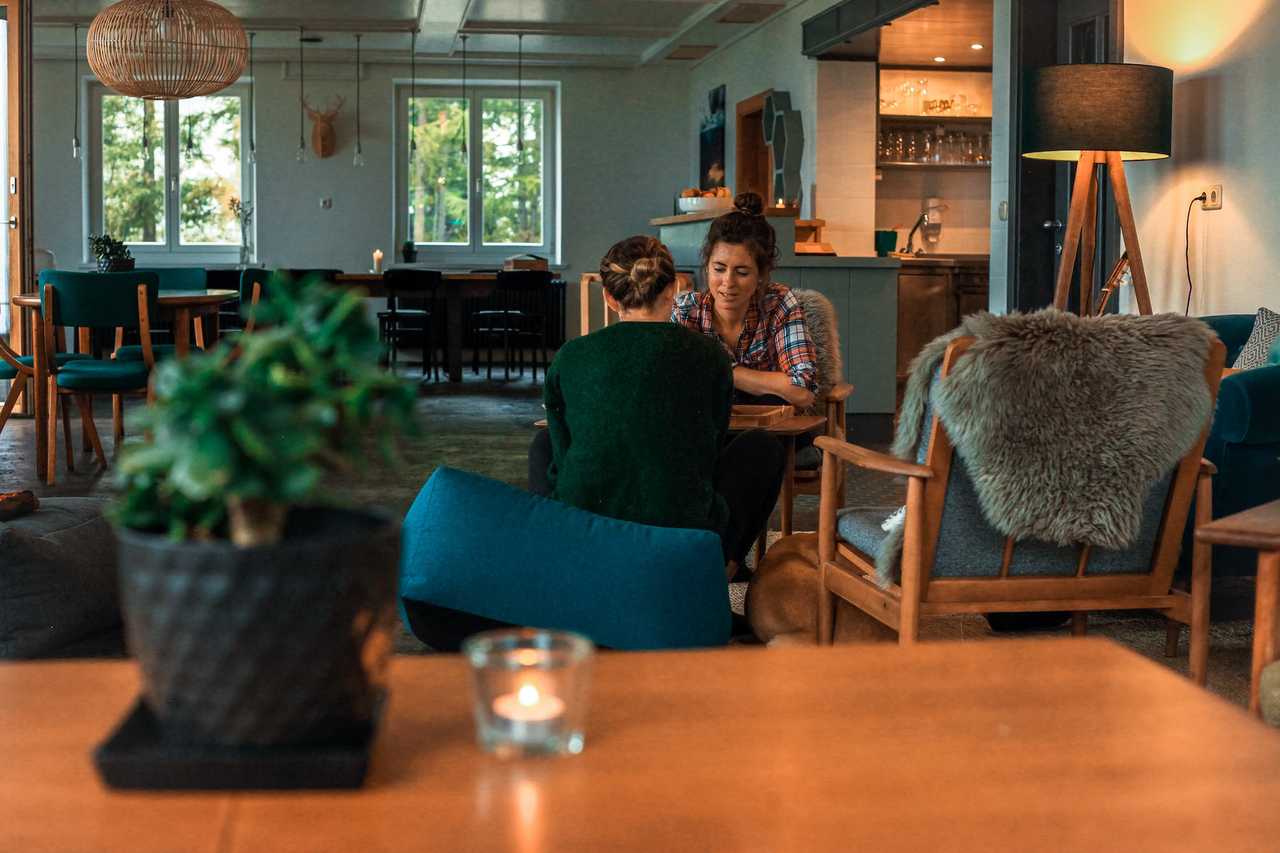 A remote mountain retreat, with daily yoga and guided hikes.