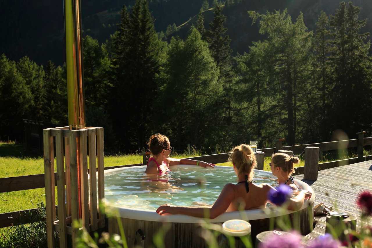 A remote mountain retreat, with daily yoga and guided hikes.
