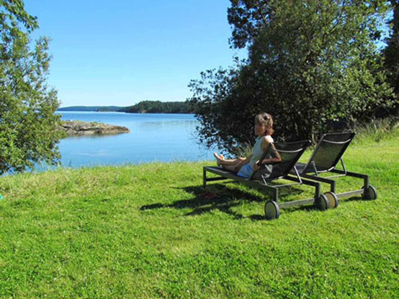 Waterfront Cottage on a organic farm and animal sanctuary.