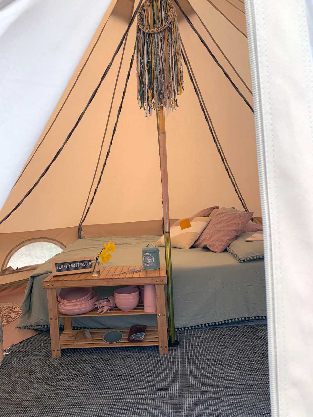 The Bell Tent at Fluffy Butt Rescue