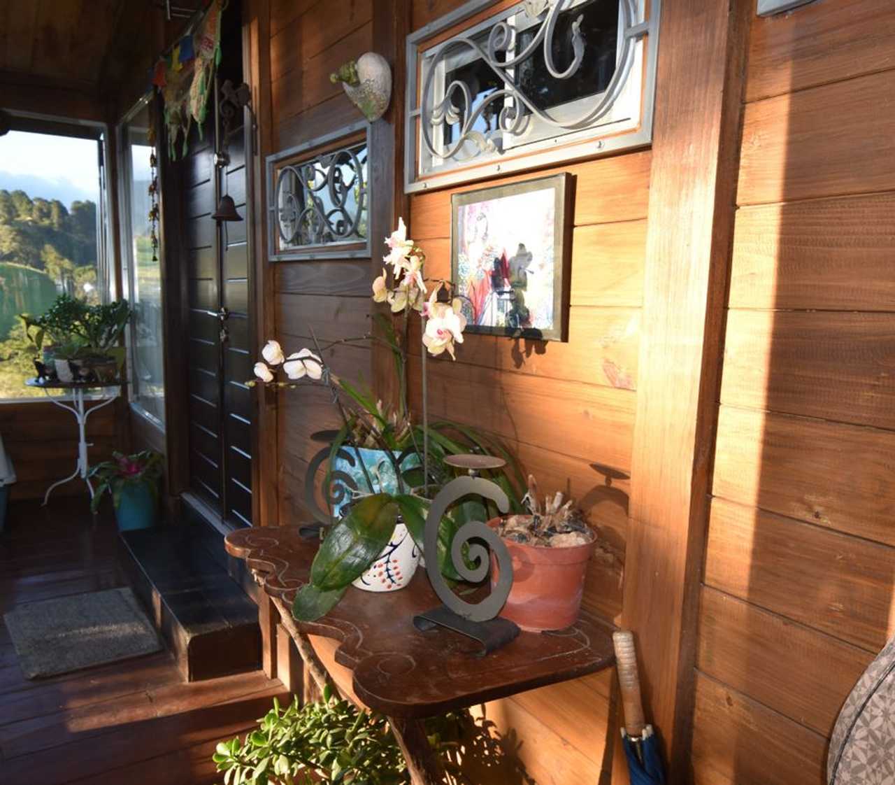A Wood Chalet in the Mountains in Front of Poas Volcano