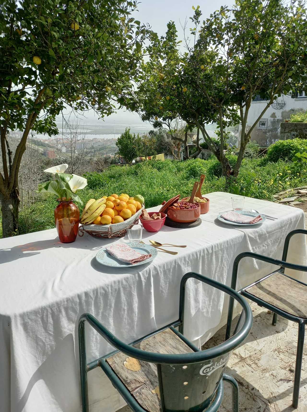 Yoga retreat centre overlooking the town of Vila Franca de Xira & Tagus River