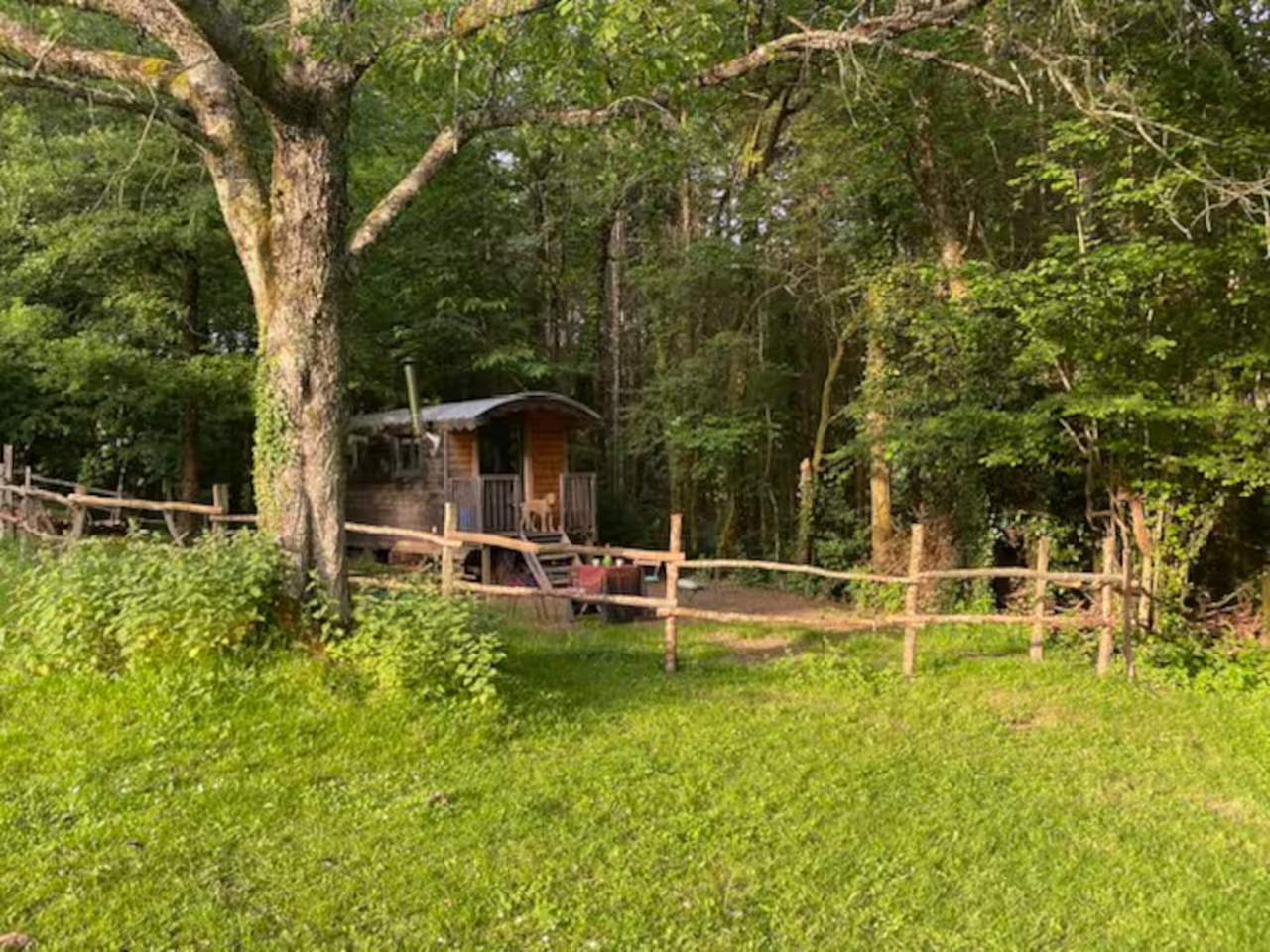 Beautiful gypsy wagon in nature