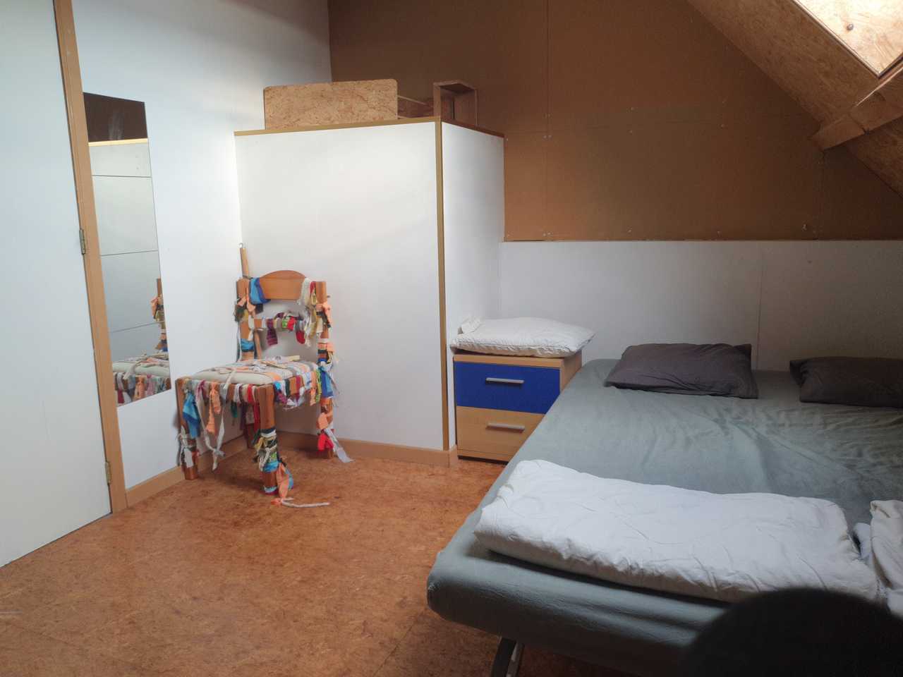 basic private room in urban house.
