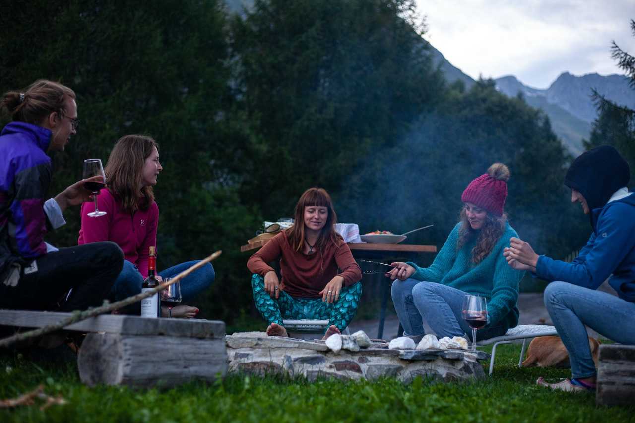 A remote mountain retreat, with daily yoga and guided hikes.