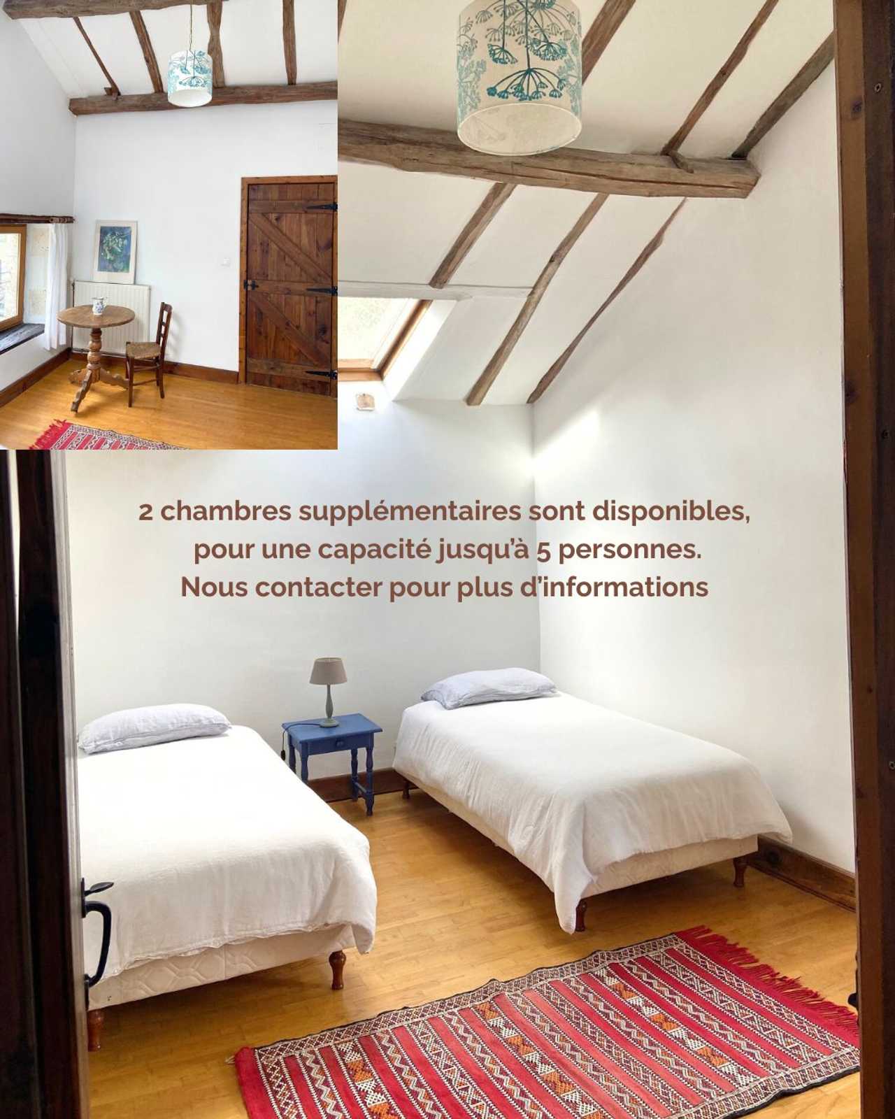 Vegan B&B in the Charente Limousine, rural France - Bedroom 1, GF