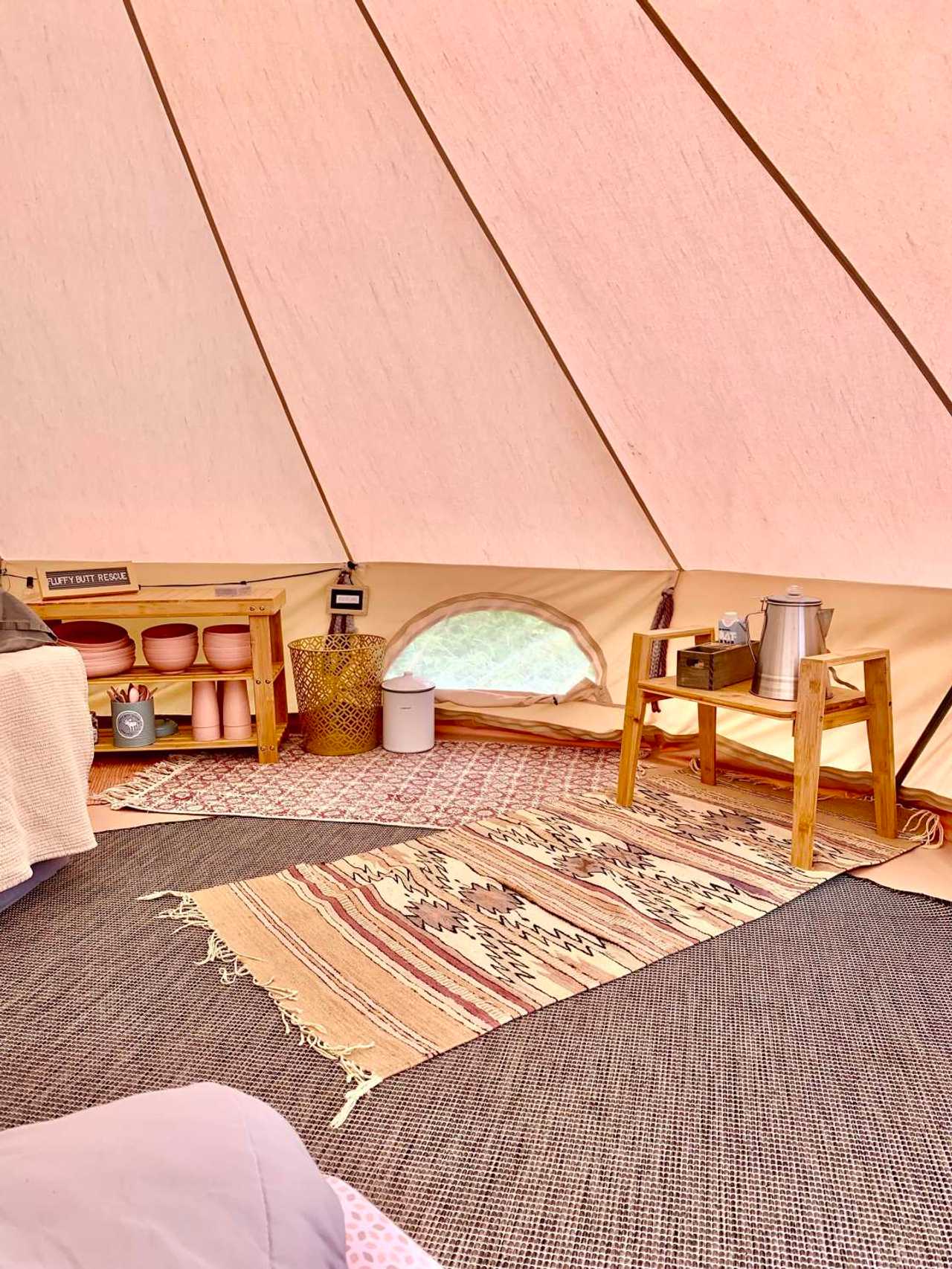 The Bell Tent at Fluffy Butt Rescue