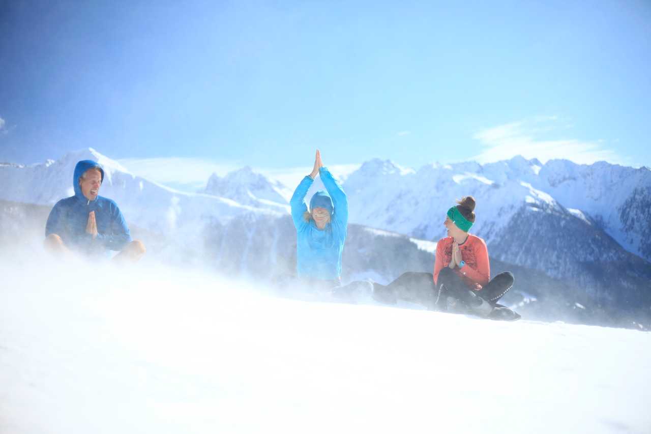 A remote mountain retreat, with daily yoga and guided hikes.