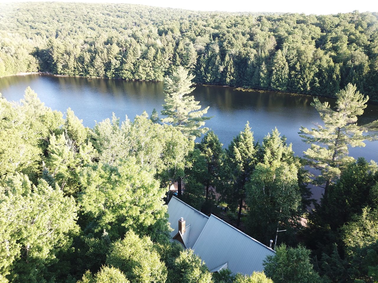 Log Cottage with a private lake