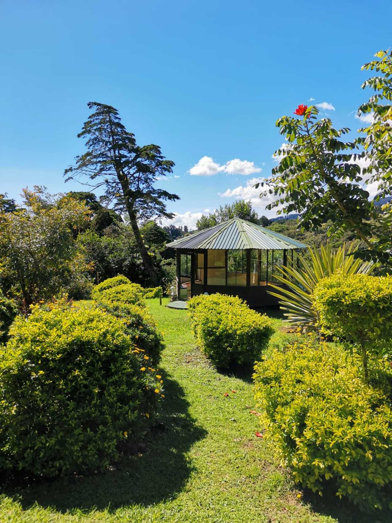A Wood Chalet in the Mountains in Front of Poas Volcano
