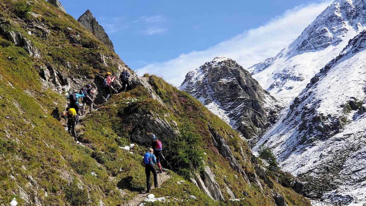 A remote mountain retreat, with daily yoga and guided hikes.