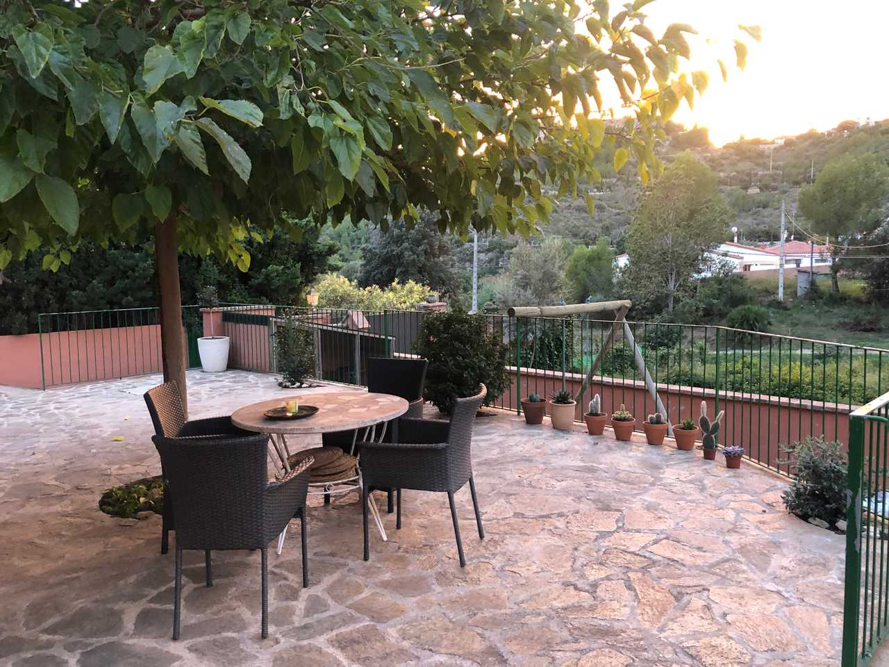 Apartment in country house with views and pool.
