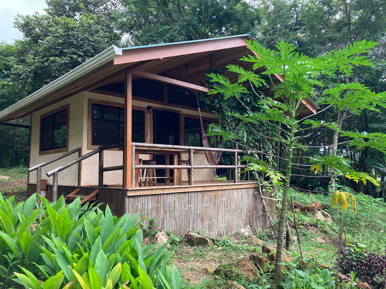 Private cabin in an ecological community surrounded by ecovillages