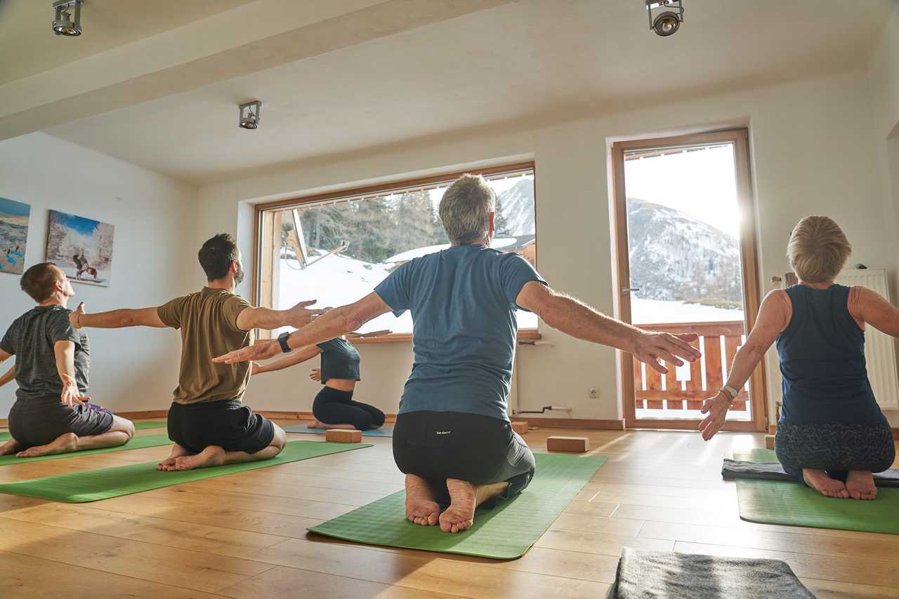 A remote mountain retreat, with daily yoga and guided hikes.