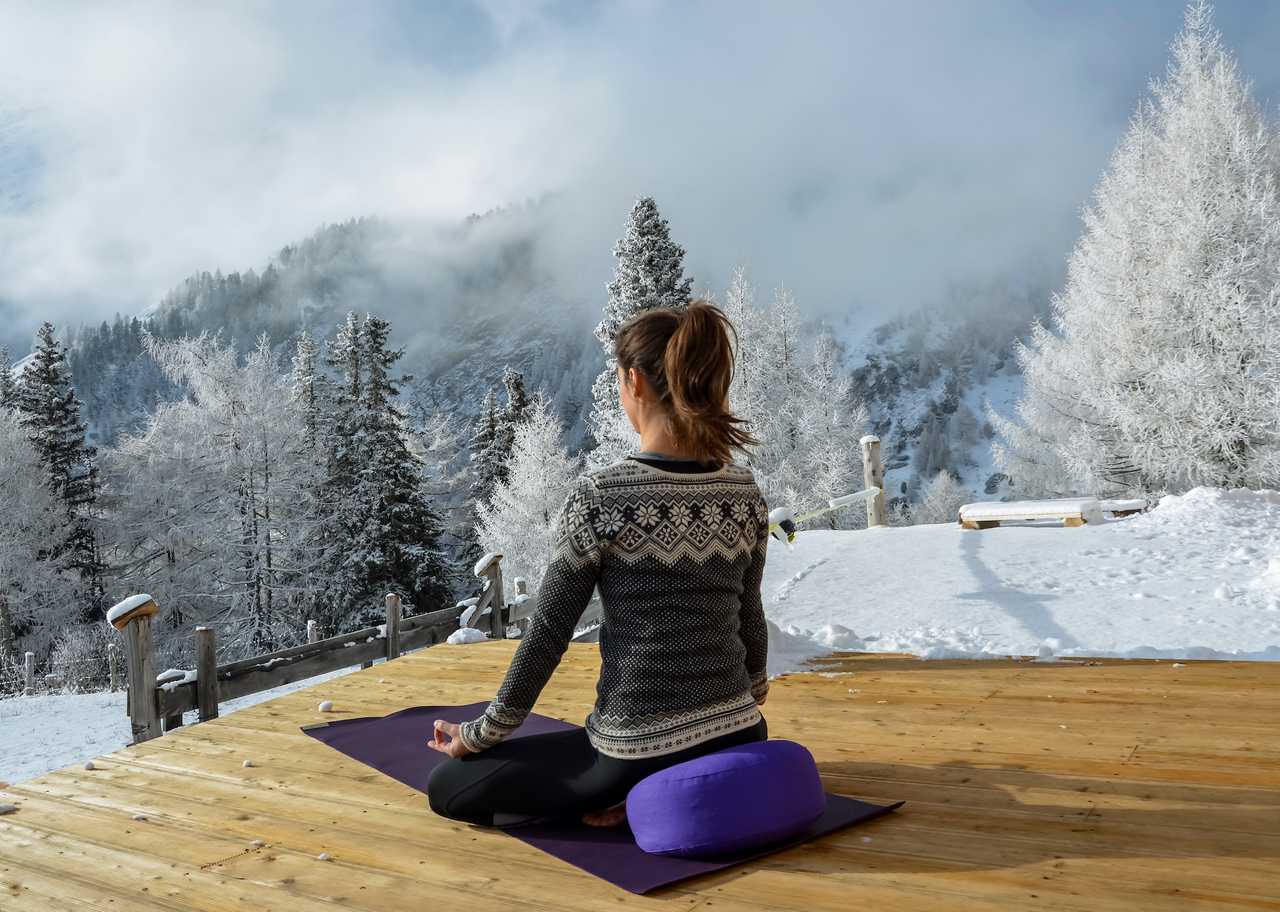 A remote mountain retreat, with daily yoga and guided hikes.