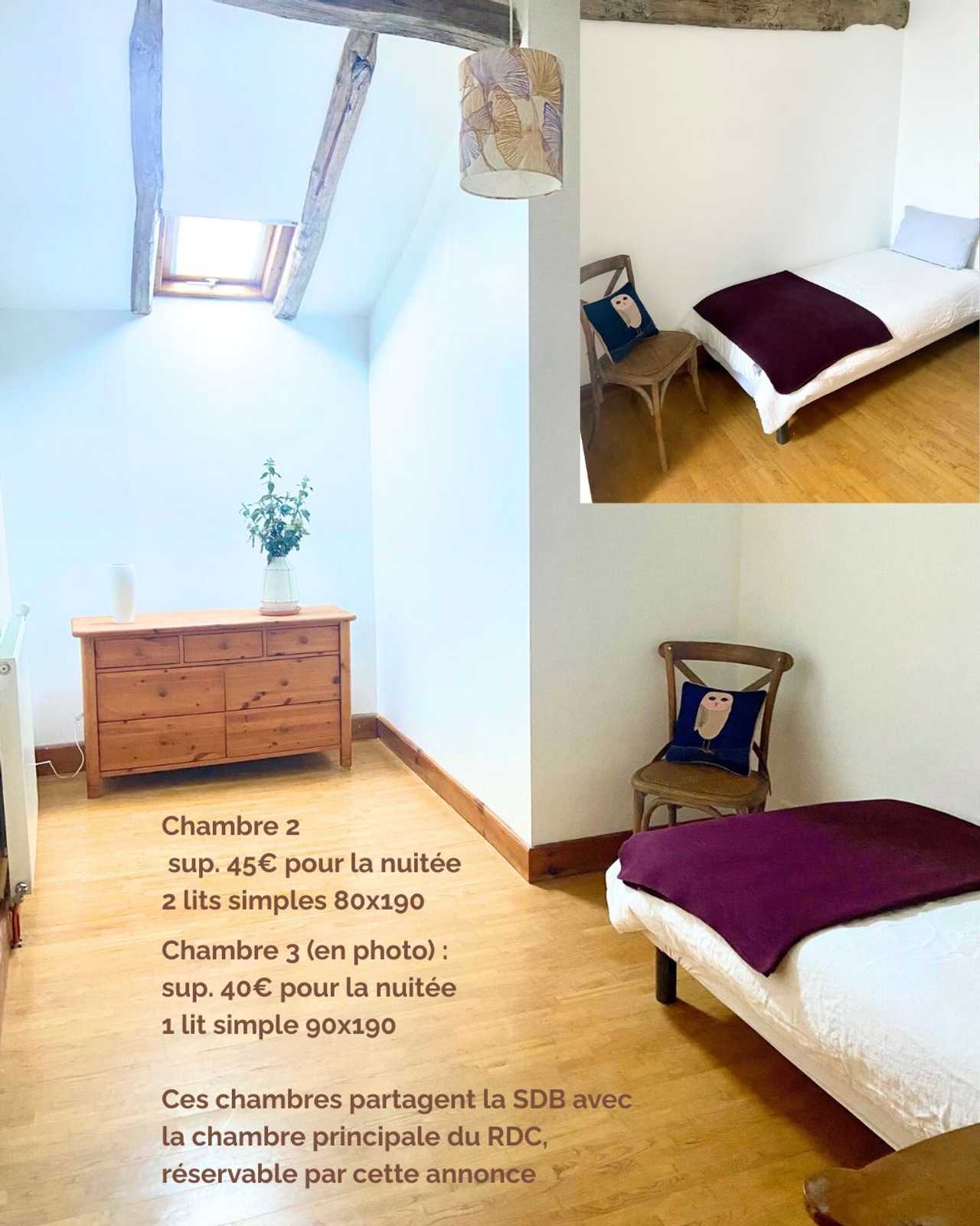Vegan B&B in the Charente Limousine, rural France - Bedroom 1, GF