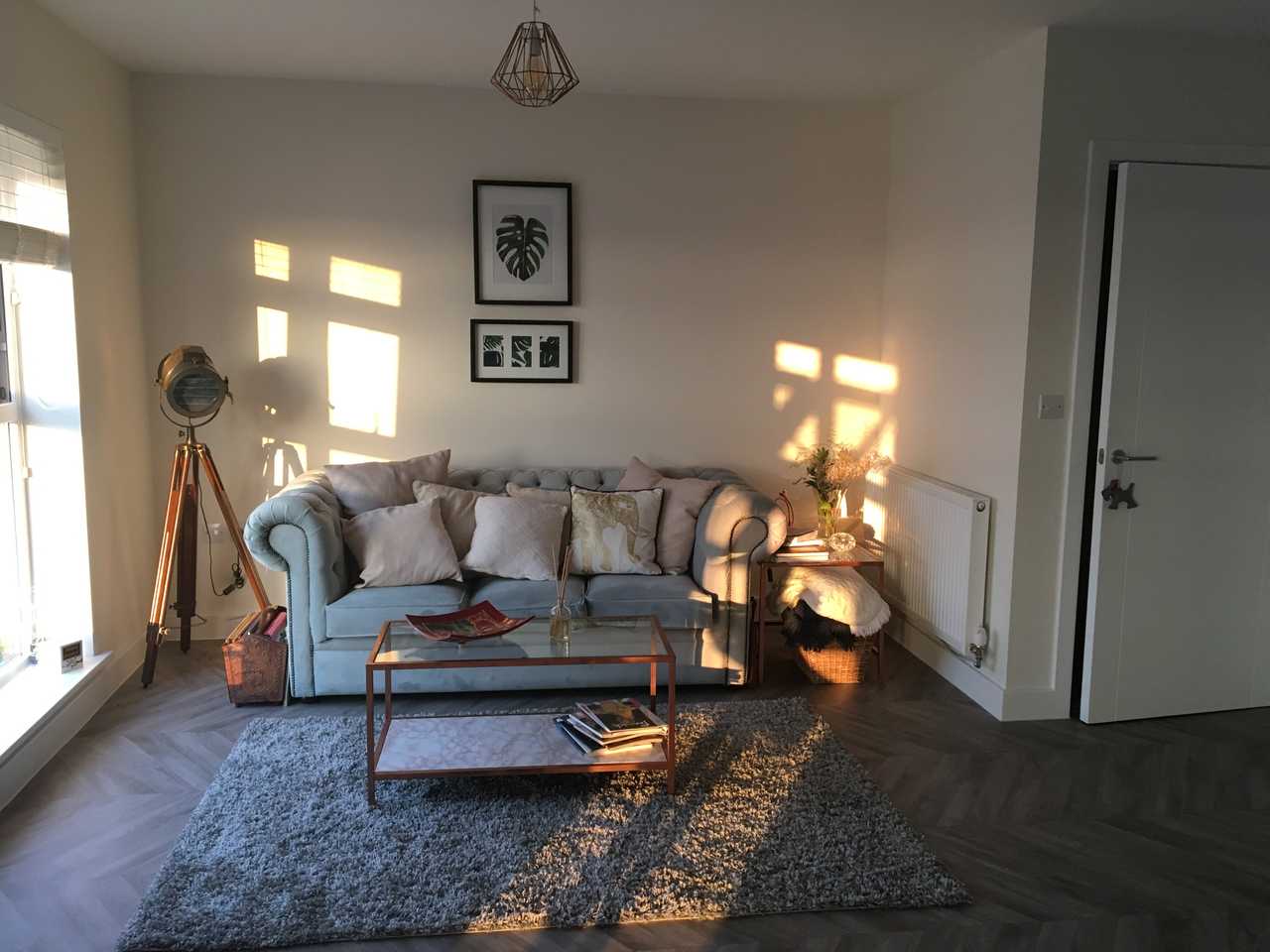 Spacious trendy room in a modern apartment