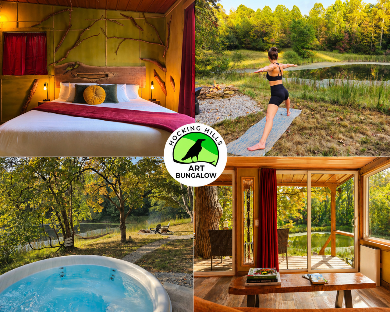 Sculptor's Art Bungalow Hocking Hills - Adults-Only Private Nature Sanctuary