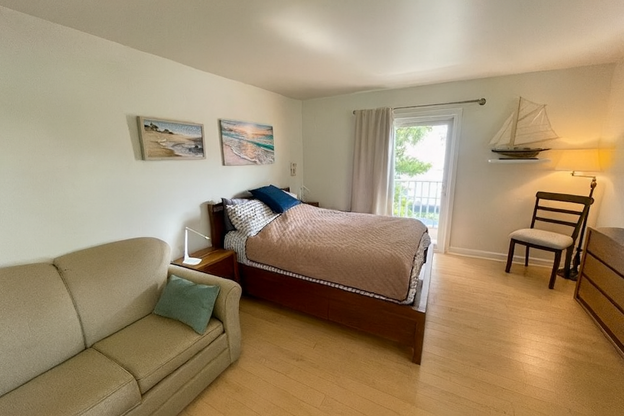 Gorgeous, super-sunny studio 2 blocks from the beach! Balcony and desk/computer