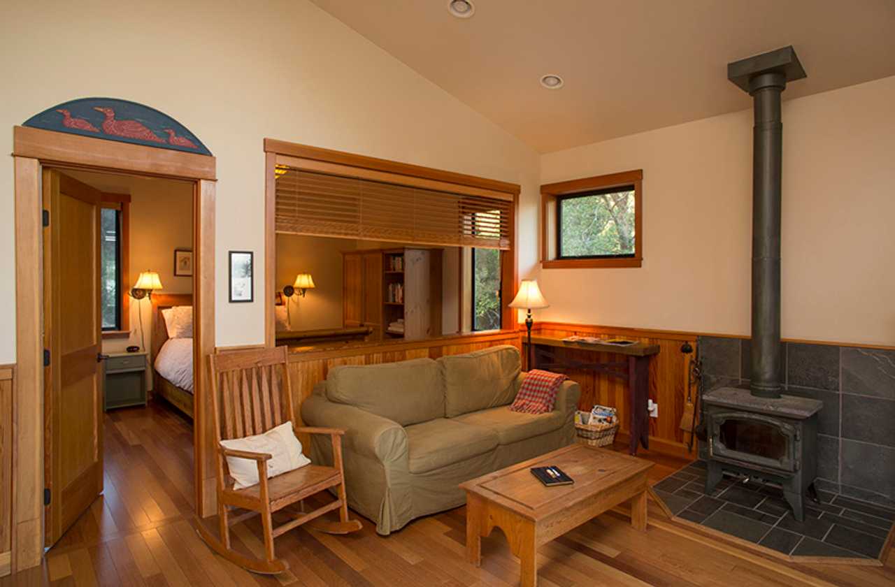 Waterfront Cottage on a organic farm and animal sanctuary.