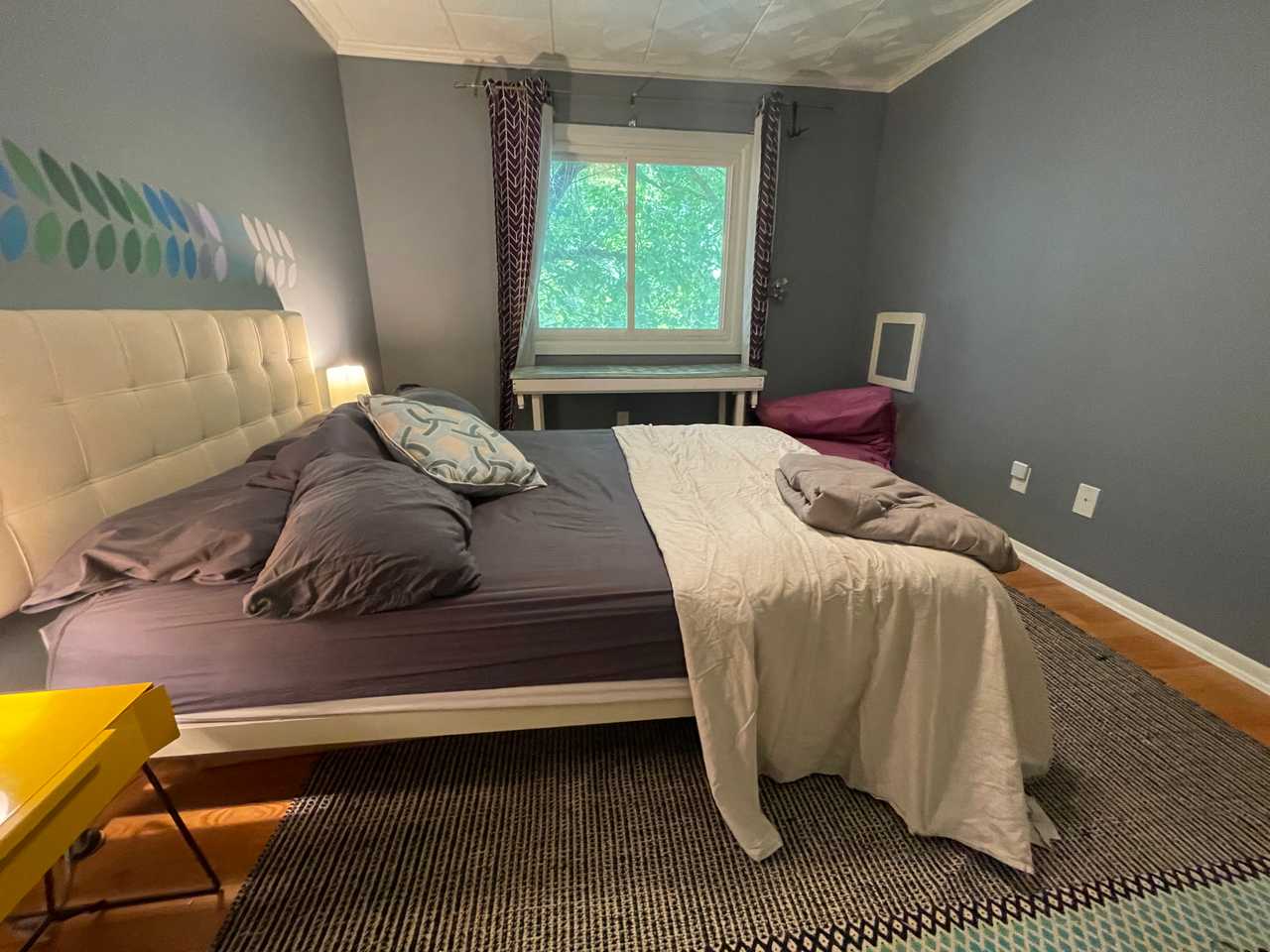 Stay in your own private quiet room facing the backyard with a full bathroom.