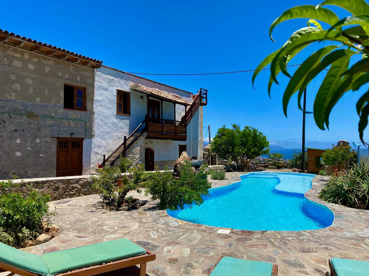 Cozy room with sea view on ecological yoga holiday finca
