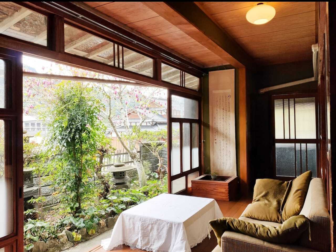 Idyllic retro vegan guest house with organic garden