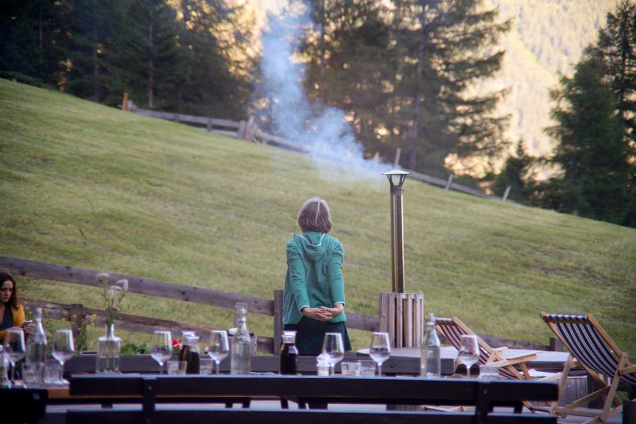 A remote mountain retreat, with daily yoga and guided hikes.