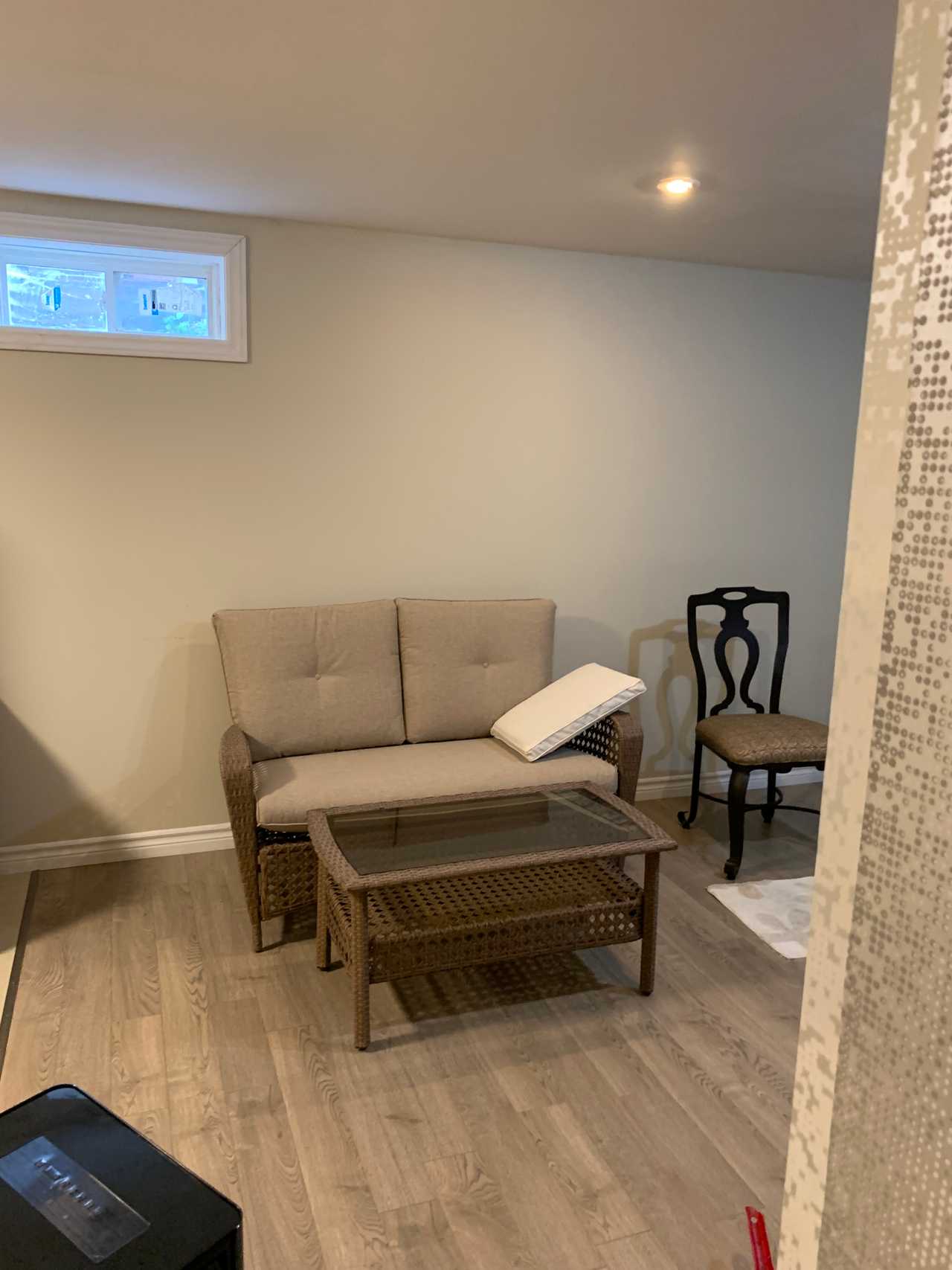 Clean place in a basement in a vegetarian house 